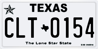 TX license plate CLT0154