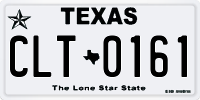 TX license plate CLT0161