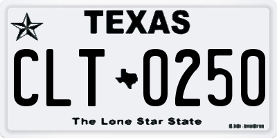 TX license plate CLT0250
