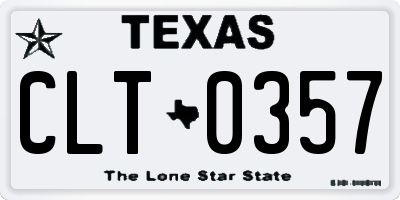 TX license plate CLT0357