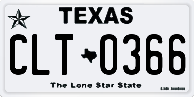 TX license plate CLT0366