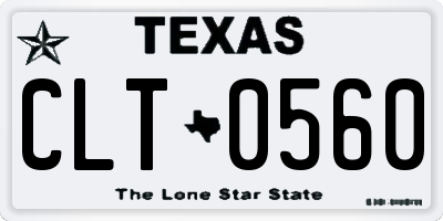 TX license plate CLT0560