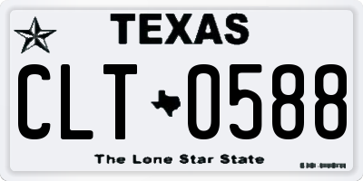 TX license plate CLT0588