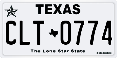 TX license plate CLT0774