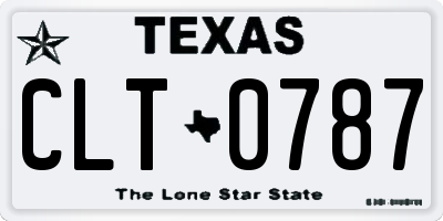 TX license plate CLT0787