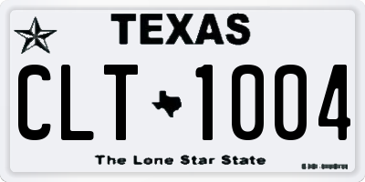 TX license plate CLT1004