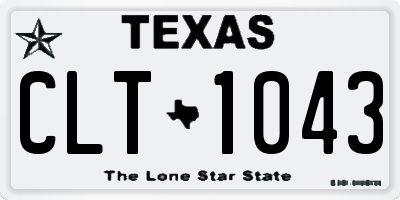TX license plate CLT1043