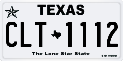 TX license plate CLT1112
