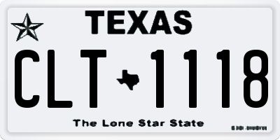 TX license plate CLT1118