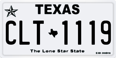 TX license plate CLT1119