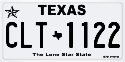 TX license plate CLT1122