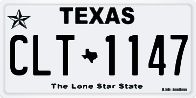 TX license plate CLT1147