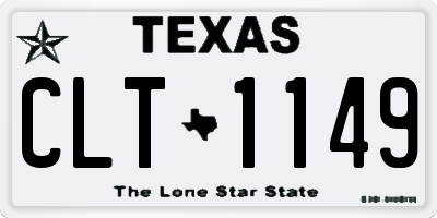 TX license plate CLT1149