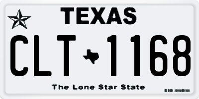 TX license plate CLT1168