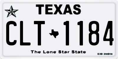 TX license plate CLT1184