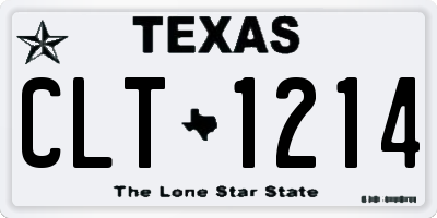 TX license plate CLT1214