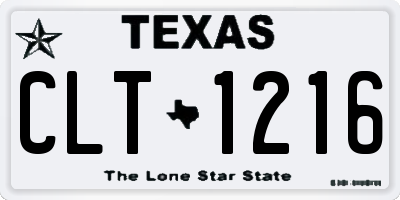 TX license plate CLT1216