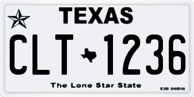 TX license plate CLT1236