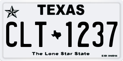 TX license plate CLT1237