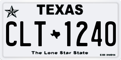 TX license plate CLT1240