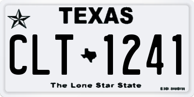 TX license plate CLT1241