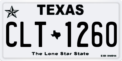 TX license plate CLT1260