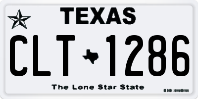 TX license plate CLT1286