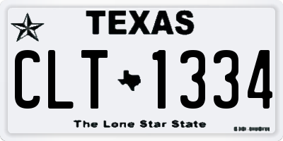 TX license plate CLT1334