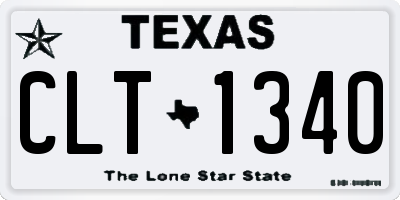 TX license plate CLT1340