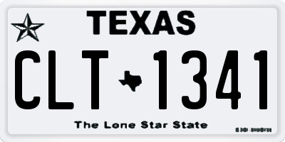 TX license plate CLT1341