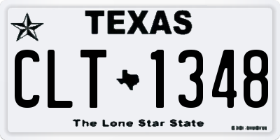 TX license plate CLT1348