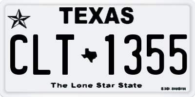 TX license plate CLT1355