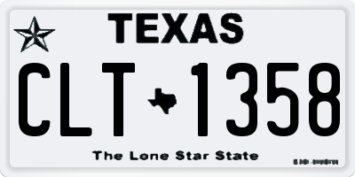 TX license plate CLT1358