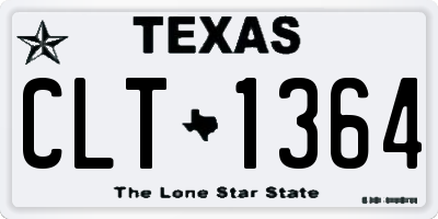 TX license plate CLT1364
