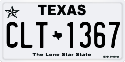TX license plate CLT1367