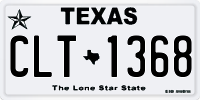 TX license plate CLT1368