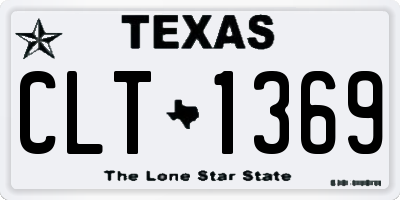 TX license plate CLT1369