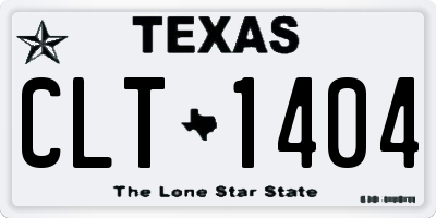 TX license plate CLT1404