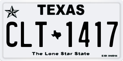 TX license plate CLT1417