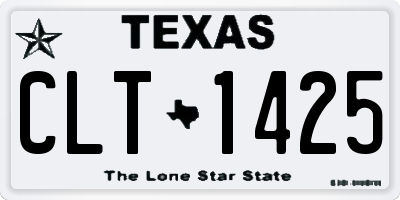 TX license plate CLT1425