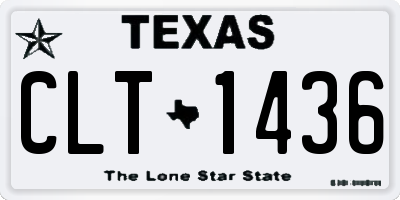TX license plate CLT1436