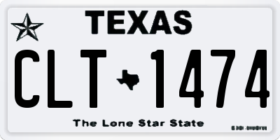 TX license plate CLT1474