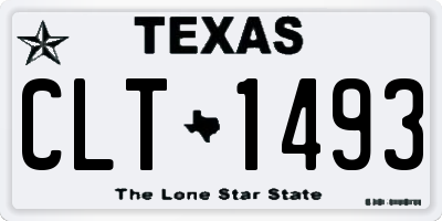 TX license plate CLT1493