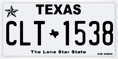 TX license plate CLT1538