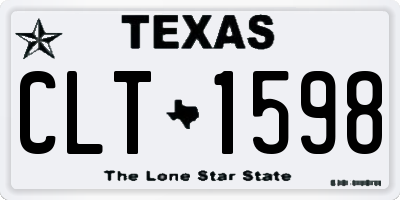 TX license plate CLT1598