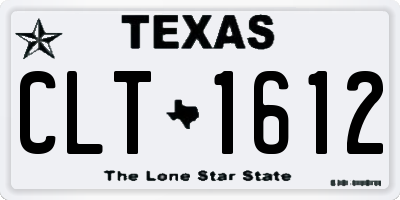 TX license plate CLT1612
