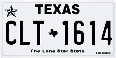 TX license plate CLT1614