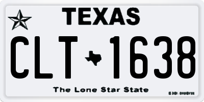 TX license plate CLT1638