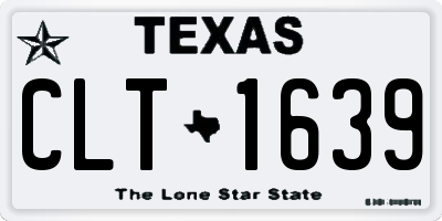 TX license plate CLT1639