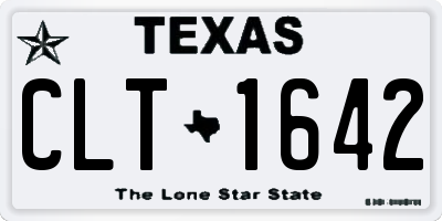 TX license plate CLT1642